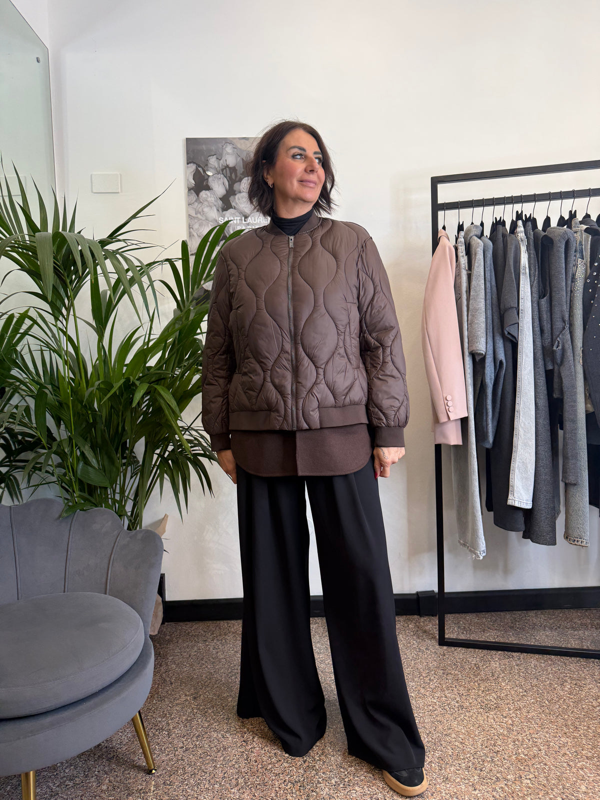 VIcolo Bomber Trapuntato Doppio Fondo