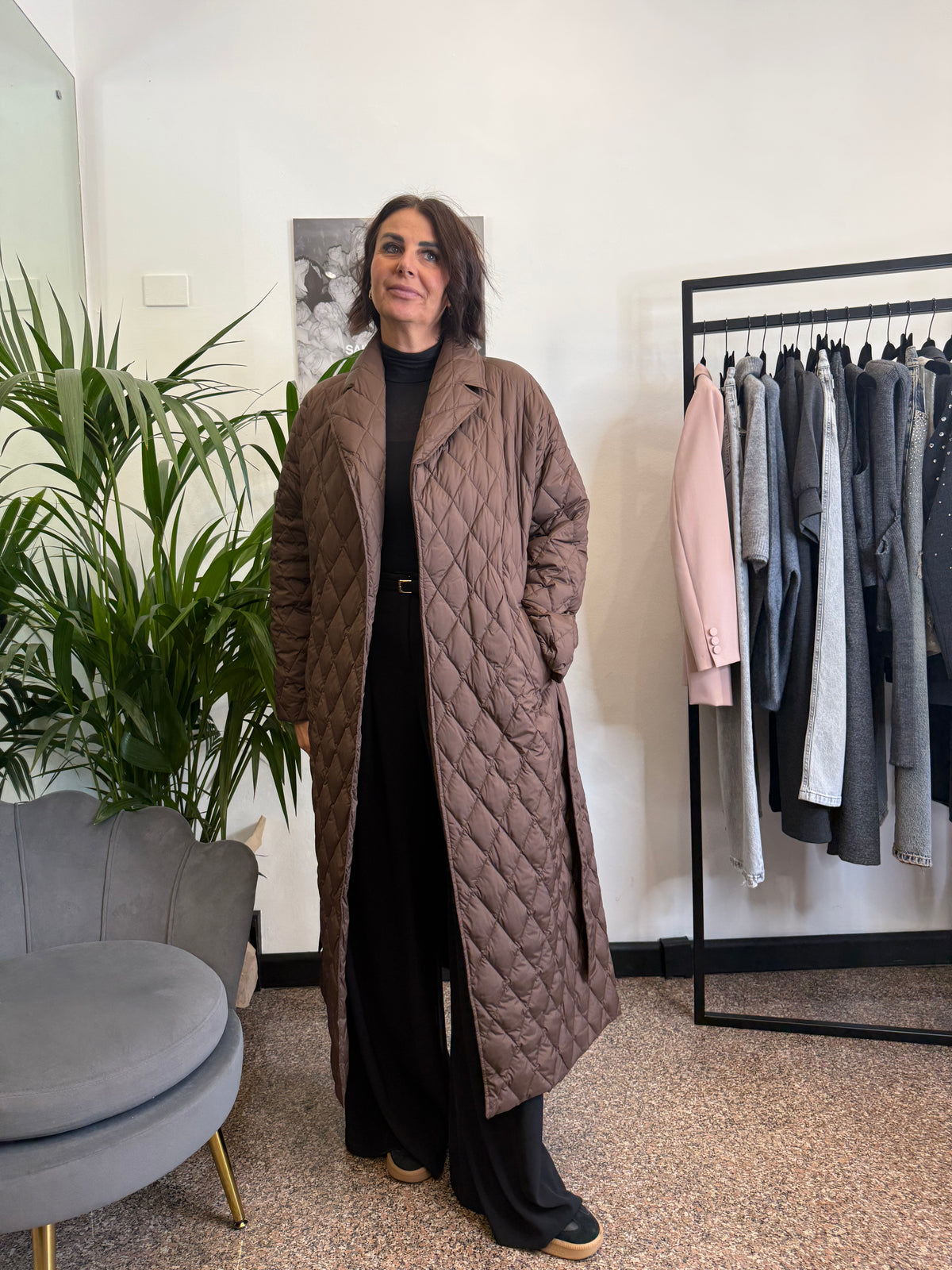 Vicolo Piumino Trench Lungo Trapuntato