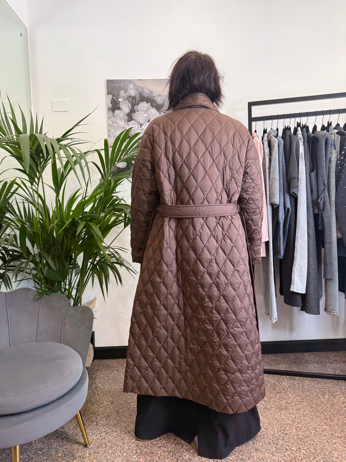 Vicolo Piumino Trench Lungo Trapuntato