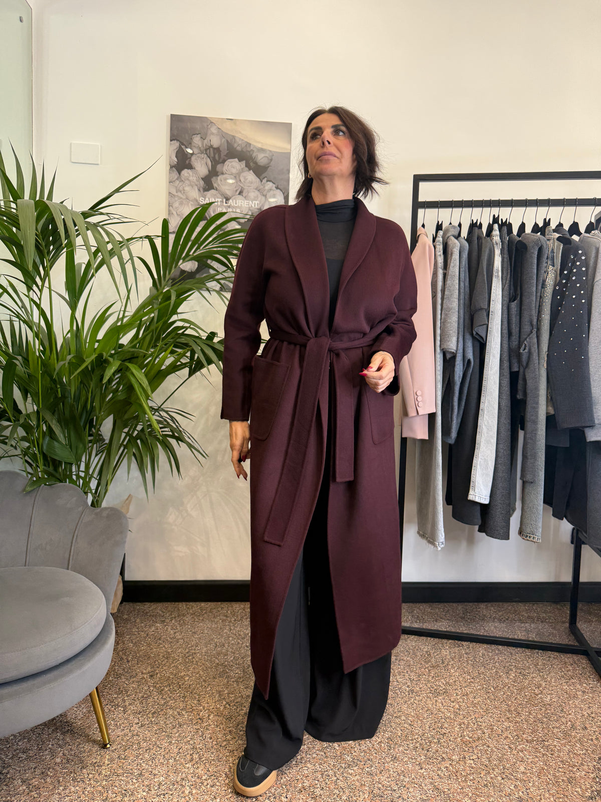 Vicolo Cappotto Lungo con Cintura