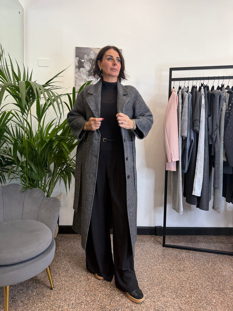 Vicolo Cappotto Lungo con Cintura