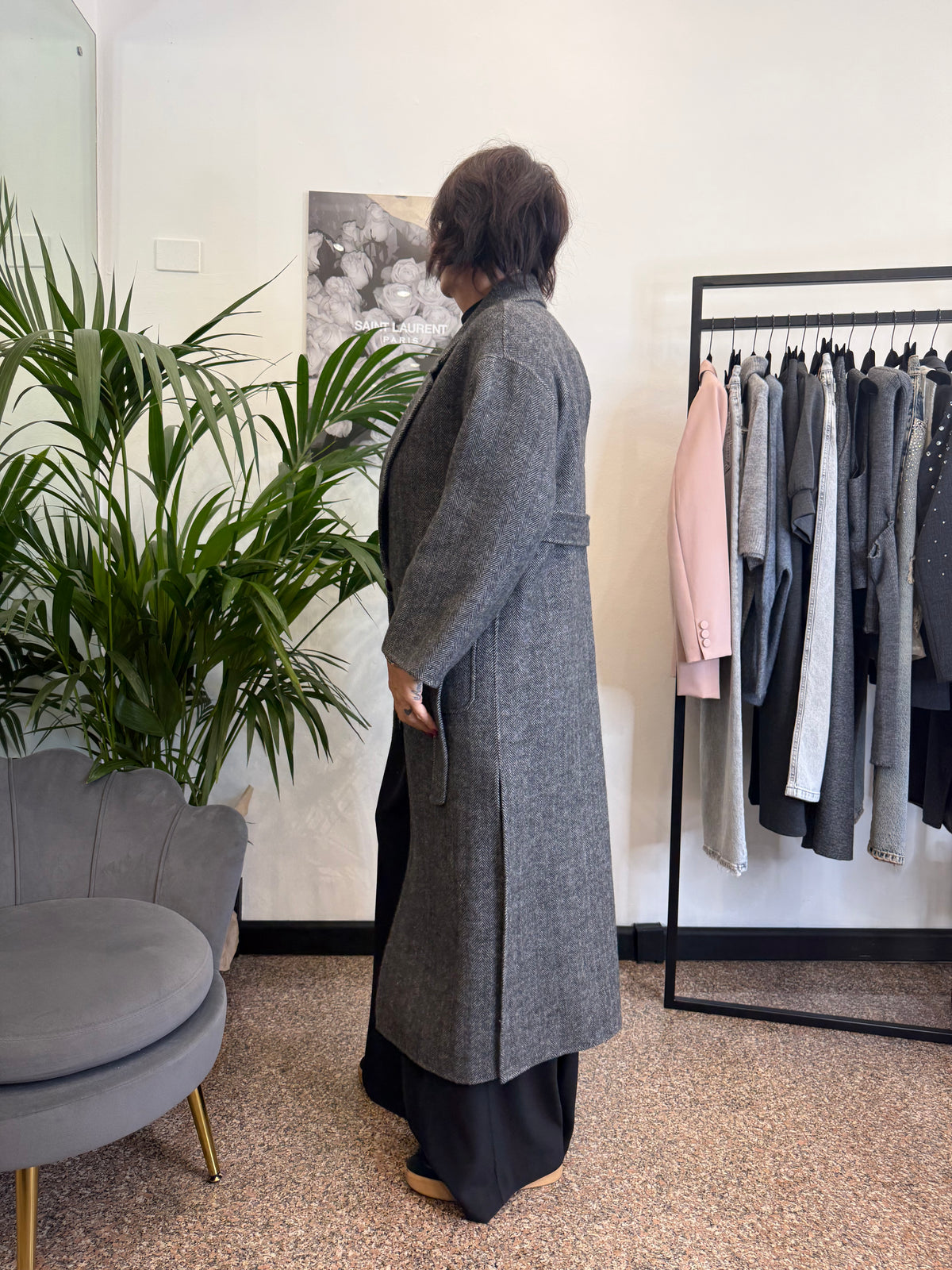 Vicolo Cappotto Lungo con Cintura