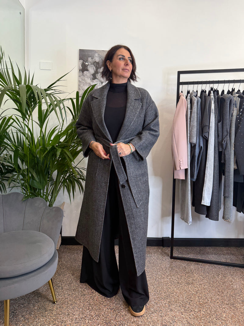 Vicolo Cappotto Lungo con Cintura