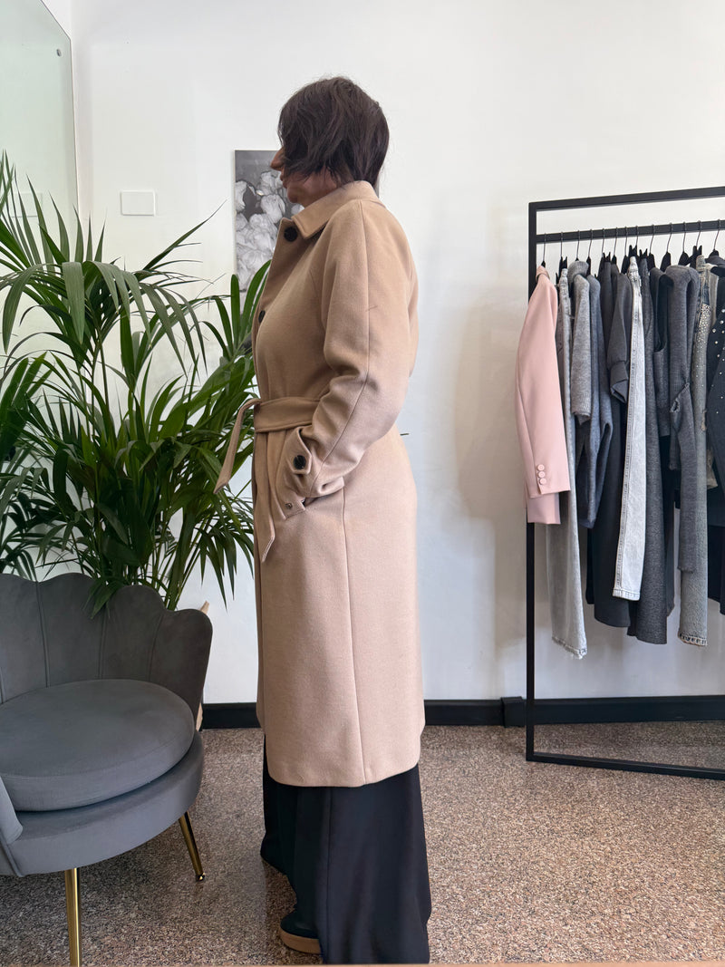 Please Cappotto Lungo con Cintura