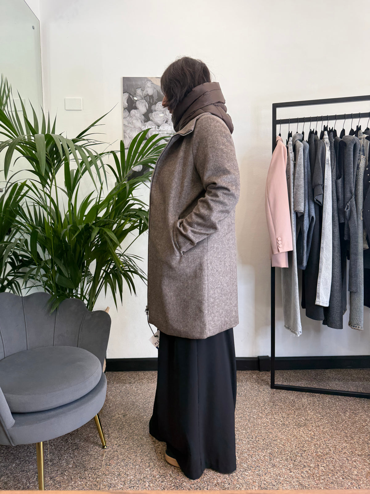 Please Giacca imbottita con cappuccio trapuntato