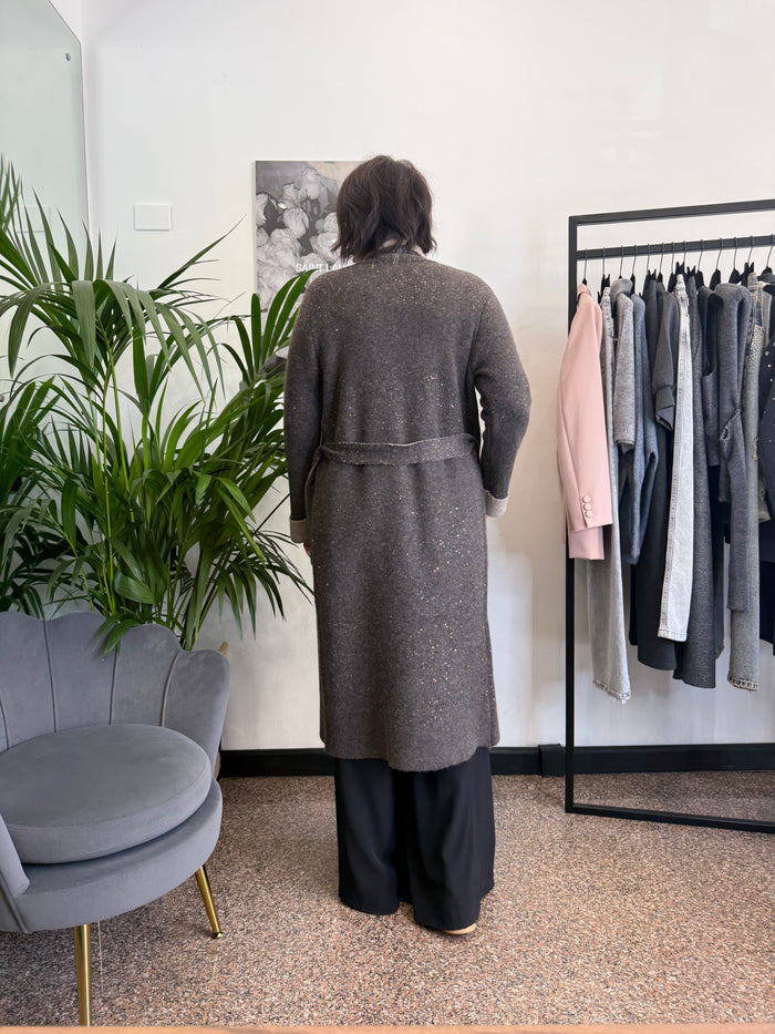 Vicolo Cappotto in Maglia con Strass